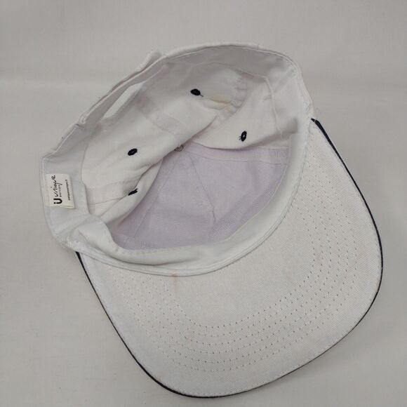 Costa Strapback Hat White One Size Adjustable Vented Holes 6 Panel Unique Europe - Picture 6 of 9